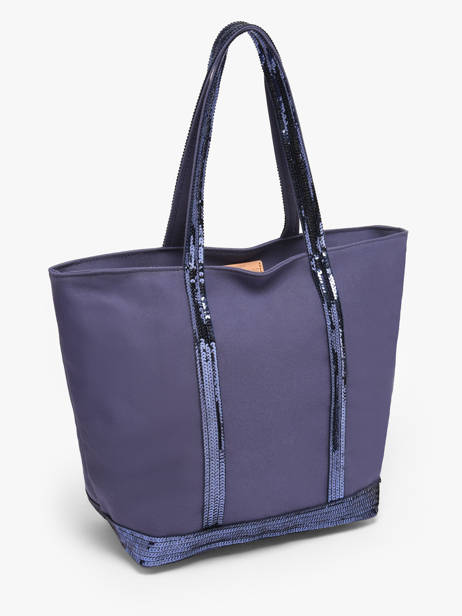 Sac Porté Main Cabas Coton Vanessa bruno Violet cabas 1V40378 vue secondaire 2