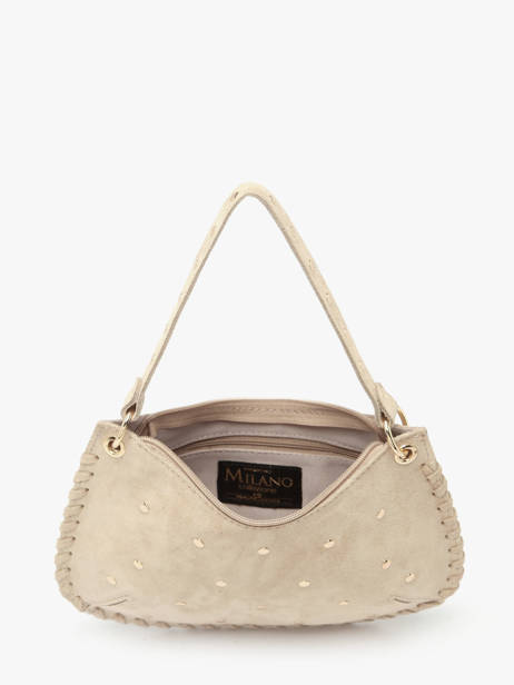 Sac Porté épaule Velvet Cuir Milano Beige velvet VE25116 vue secondaire 3