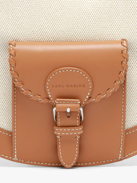 Sac Le Hobo M Escapade Cuir Et Coton Paul marius Beige escapade HOBOMESC vue secondaire 3